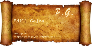 Pál Gejza névjegykártya